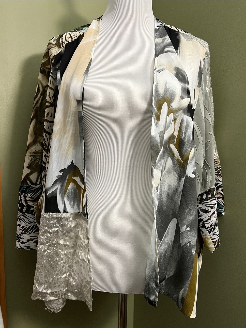 Chico's Sheer Open Front Blouse